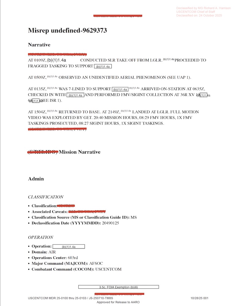 DOW-UAP-D25, Mission Report, Greece, January 2024