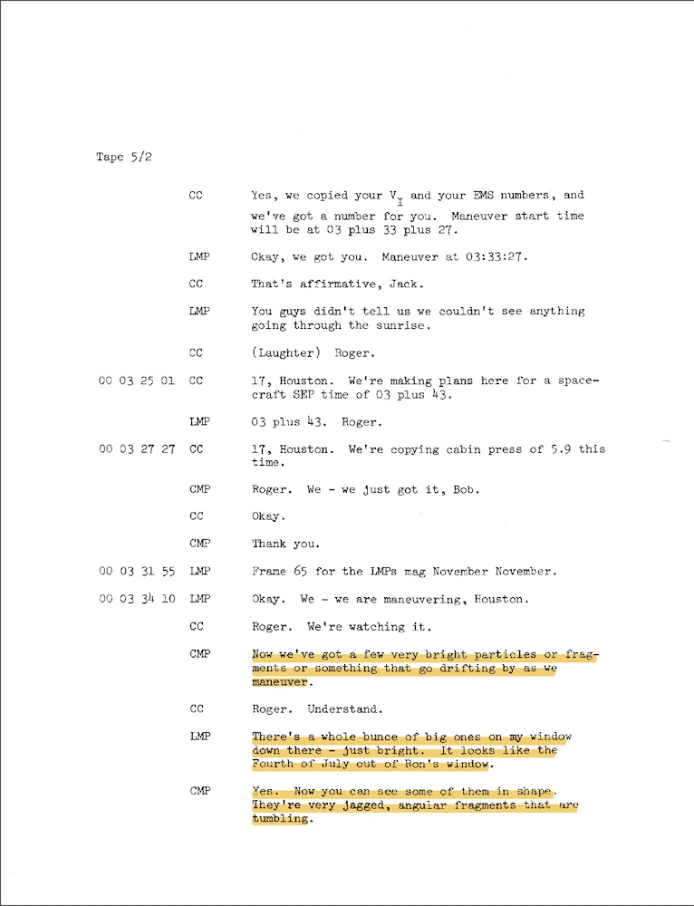 NASA-UAP-D2, Apollo 17 Transcript, 1972